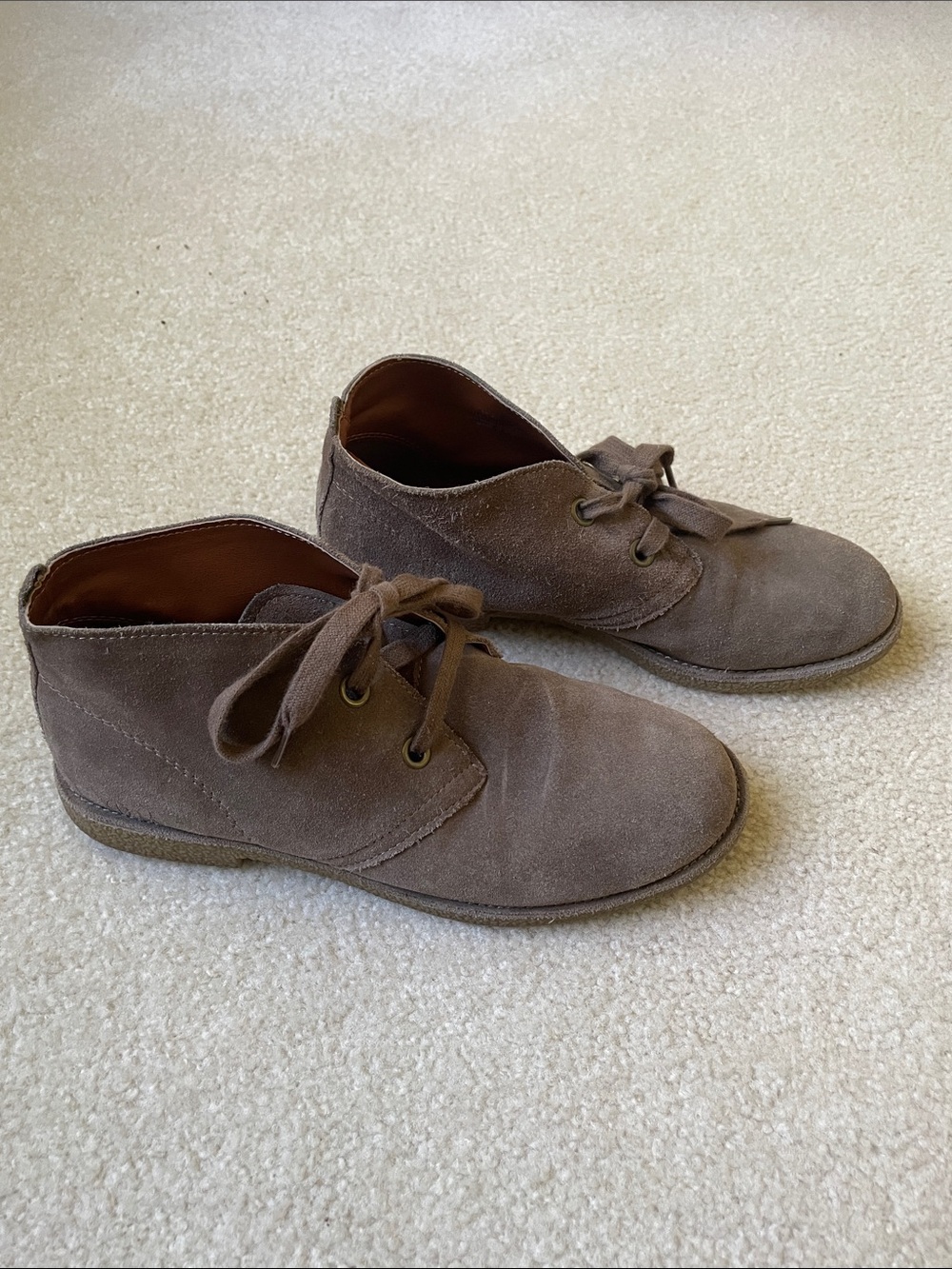 Lucky Emillia Suede Chukka Boots in Brown - Classic Lace-Up Casual Boots